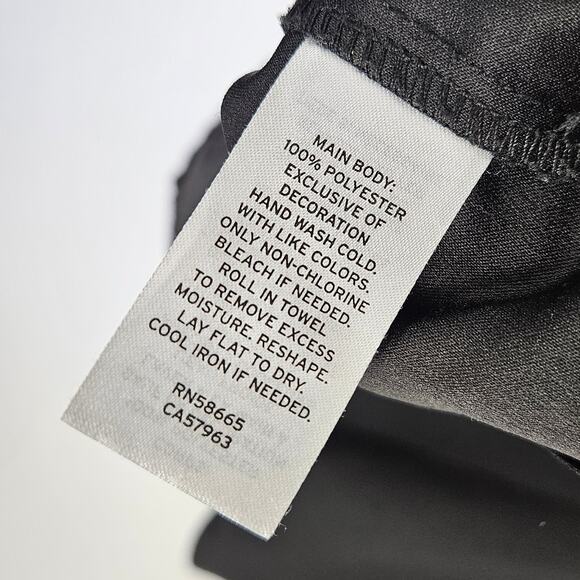 Abound Black Faux Button Lace Trim Dressy Tank Boxy Size Medium Sexy Romantic - Picture 7 of 9